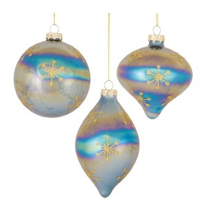 Melrose Irredescent Glass Snowflake Ornament (Set of 6) - 1 of 4