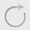 Trio Imitation Rhodium with Glass Crystal Rhinestone Hoop Stud Earring Set 3pc - Wild Fable™ White Crystal - 2 of 4