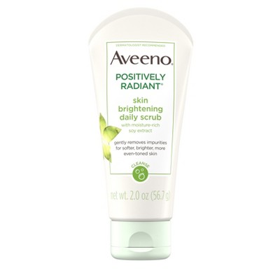 Aveeno Positively Radiant Skin Brightening Exfoliating Face Scrub - 2oz