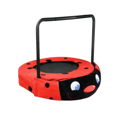 VisioGear Kids Trampoline with Foam Handle, Round Bouncer for Kids, Red, 36"*36"*31"