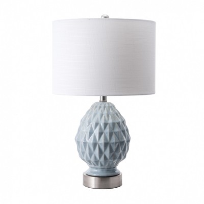 nuLOOM Tulsa 24" Ceramic Table Lamp Lighting - Light Blue 24" H x 14" W x 14" D