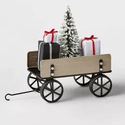 7.75" Decorative Metal Wagon with Tree and Gifts - Wondershop™