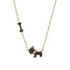 Scottie Dog Bone Earring Necklace Set for Women Sterling Silver Ginger Lyne Collection - 3 of 4