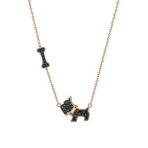 Scottie Dog Bone Earring Necklace Set for Women Sterling Silver Ginger Lyne Collection - 1 of 4