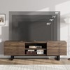 Industrial TV Stand for 80 Inch, Modern Entertainment Center with 2 Drawers, Wooden Media Cabinet with Heavy Duty Leg - 3 of 4