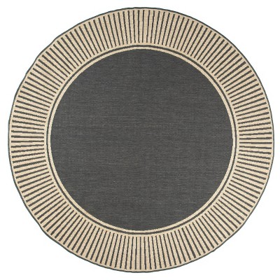 nuLOOM Asha Striped Border Stain Resistant High Traffic Outdoor Area Rug