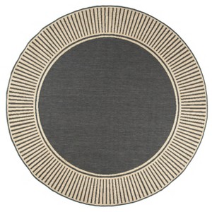 nuLOOM Asha Striped Border Stain Resistant High Traffic Outdoor Area Rug - 1 of 4