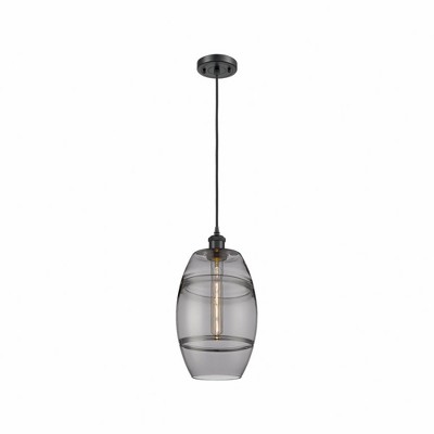 Vaz - 1 Light Cord Hung Mini Pendant In Industrial Style-9.88 Inches Tall and 8 Inches Wide
