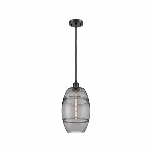 Vaz - 1 Light Cord Hung Mini Pendant In Industrial Style-9.88 Inches Tall and 8 Inches Wide - 1 of 1