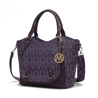 MKF Collection Fula Signature Crossbody Satchel – Vegan Leather Handbag by Mia K