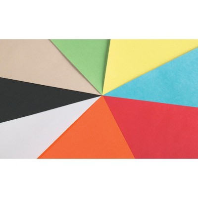 School Smart Bristol Board, 24 x 36 Inches, Assorted Colors, Pack of 100