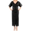 LA LEELA Women's Dress Summer Holiday Swimwear Bathing Suit Button Down Cover ups Beach Long Shirts Large-X-Large Black, Solid - 3 of 4