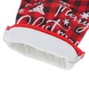 Unique Bargains Oven Mitts and Pot Holder Plaid Christmas Polyester Closed Cell Foam Red - 3 of 4