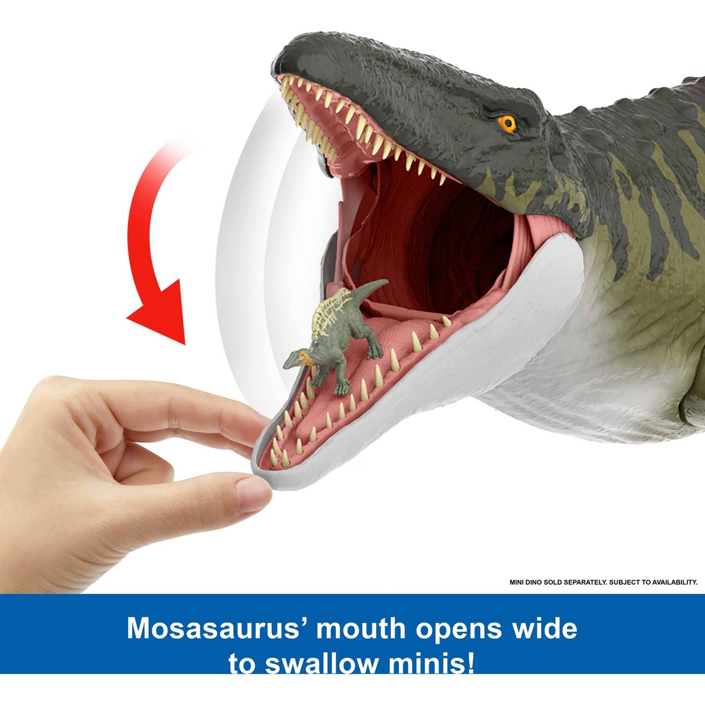 Детская фигурка Jurassic World Rebirth Super Colossal Mosasaurus Action Figure, Dinosaur Toy — фото 4