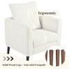 Modern Fabric Upholstered Accent Chair with Waist Pillow, Mid-Century Lounge Chair for Living Room, Bedroom, or Reception Room - 4 of 4
