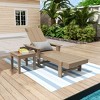 WestinTrends Ashore Modern Reclining Chaise Lounge with Side Table 2-Piece Set - 2 of 4