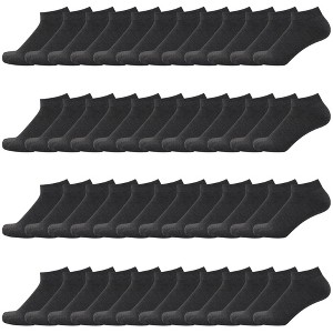 GENTLEAGU Viscose Bamboo Men’s Low Cut Thin Ankle Socks-Breathable, Soft Wholesale Bulk 48 Pairs - 1 of 4