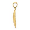 Black Bow Jewelry Two Tone Diamond Cut Sand Dollar Pendant in 14k Gold and Rhodium - 2 of 4