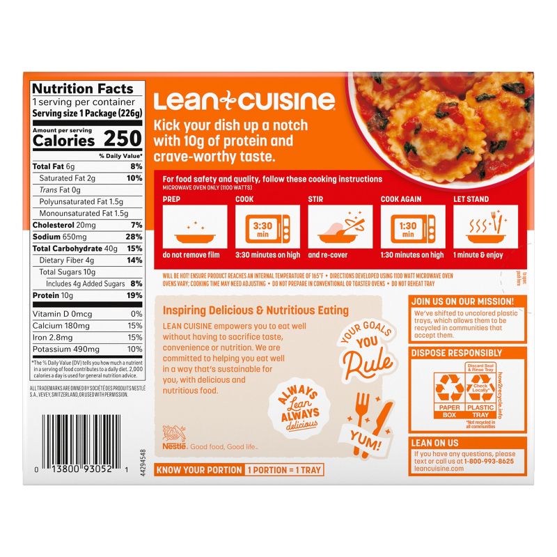 Lean Cuisine Protein Kick Frozen Ricotta Cheese &#38; Spinach Ravioli - 8oz, 4 of 12