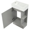 ChicFurnit Bathroom Storage Cabinets Bathroom Floor Storage Cabinet Functional Bathroom Cabinet with Drawer for Bathroom, Gray, 18.6"*10.6"*33.2" - 3 of 4