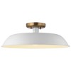 Nuvo Lighting Colony 1 - Light Flush Mount in  Matte White/Burnished Brass - 2 of 3