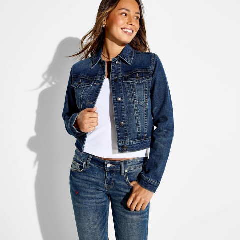 Женские куртки Wild Fable Women's Denim Shrunken Jacket - Wild Fable™ Blue L