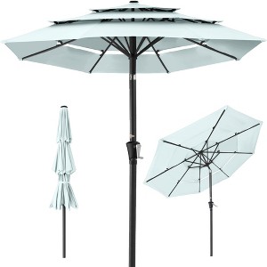 Best Choice Products 10ft 3-Tier Patio Umbrella, Market Sun Shade w/ Tilt Adjustment, Easy Crank - 1 of 4