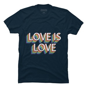 Adult Design By Humans Retro Love Is Love Pride By DudleyjazT-Shirt - 1 of 2