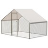 Large Metal Chicken Coop with Outdoor Pen –UV-Resistant Cover, PVC-Coated Wire Mesh, Lockable Door, 9.8' L x 6.6' W x 6.6' H - 2 of 4