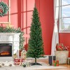 Aghana Digitals 6ft Black Slim Pencil Artificial Christmas Tree with 390 Realistic Branches, - 3 of 4