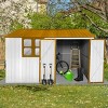 Coolbibila 10Ftx8Ft Storage Sheds, Metal Sheds With Waterproof Roofs And Metal Frame, Storage Sheds Outdoor With Lockable Doors And Window - 3 of 4