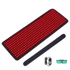 VEVOR Red Light Therapy Mat for Body, 400PCS 3-Chip LED Light Therapy Pad with Controller, 10Hz Pulse, 5-30 Min Timer, Black - 1 of 4