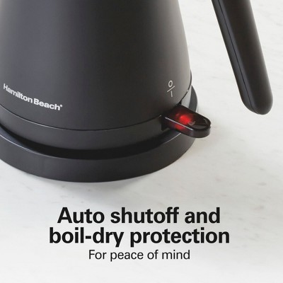 Hamilton Beach Black Stainless Steel Gooseneck Electric Kettle