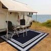 Outdoor Plastic Straw Rug Waterproof Outdoor Rug Reversible Plastic Camping Rugs for Patio Porch Deck Backyard Camper Balcony Picnic - 2 of 4