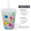 Silipint: Kids Straw Tumblers 8oz: 4 Pack - Polka Dots - 2 of 4