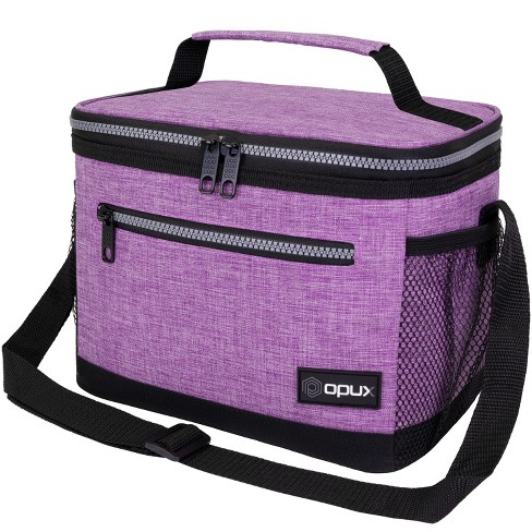 Zodaca Insulated Lunch Bag for Girls and Kids (Light Purple, 8 x 10 x 4 In)