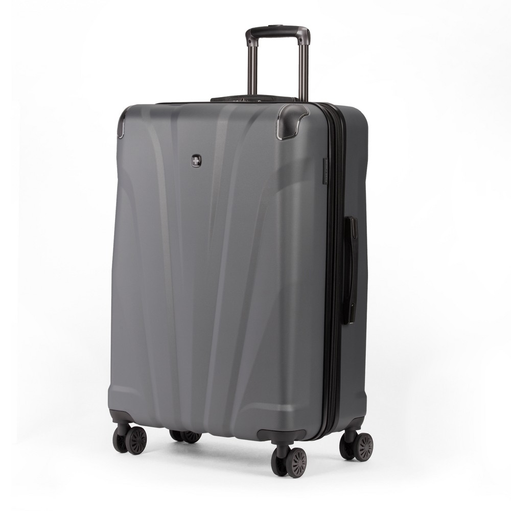 Photos - Luggage Swiss Gear SWISSGEAR Cascade Hardside Large Checked Suitcase - Dark Gray 