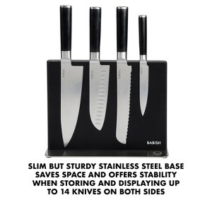 Gibson Home Babish 5pc German Steel Magnetic Knife Block Set: Stainless Steel Blades, Forged Cutlery, Hand Wash - 1 of 4