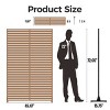 SEVOBAL Patio Decorative Screens 6 Piece Plastic Patio Screen with Venetian Flower Design for Yard, Garden, Indoor Spaces, Brown, 45.47"15.75"72.05" - 2 of 4