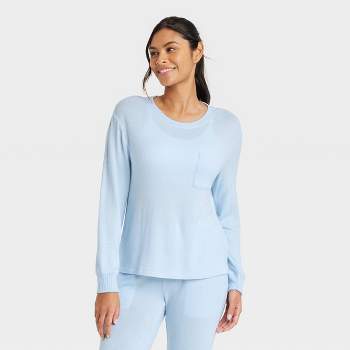 Women\'s Soft Ribbed Waffle Rib Knit Night Shirt, Oversized Sweater Top  Sleep Shirt, Pajamas : Target