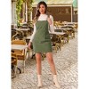 INSPIRE CHIC Women's Adjustable Strap Pinafore Bib Corduroy Overalls Floral Dress - 3 of 4