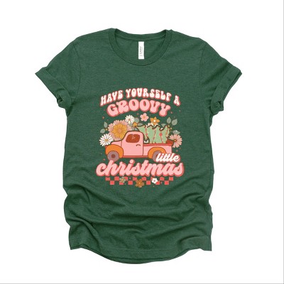 Simply Sage Market Groovy Little Christmas Truck Short Sleeve Tee - XS - Forest