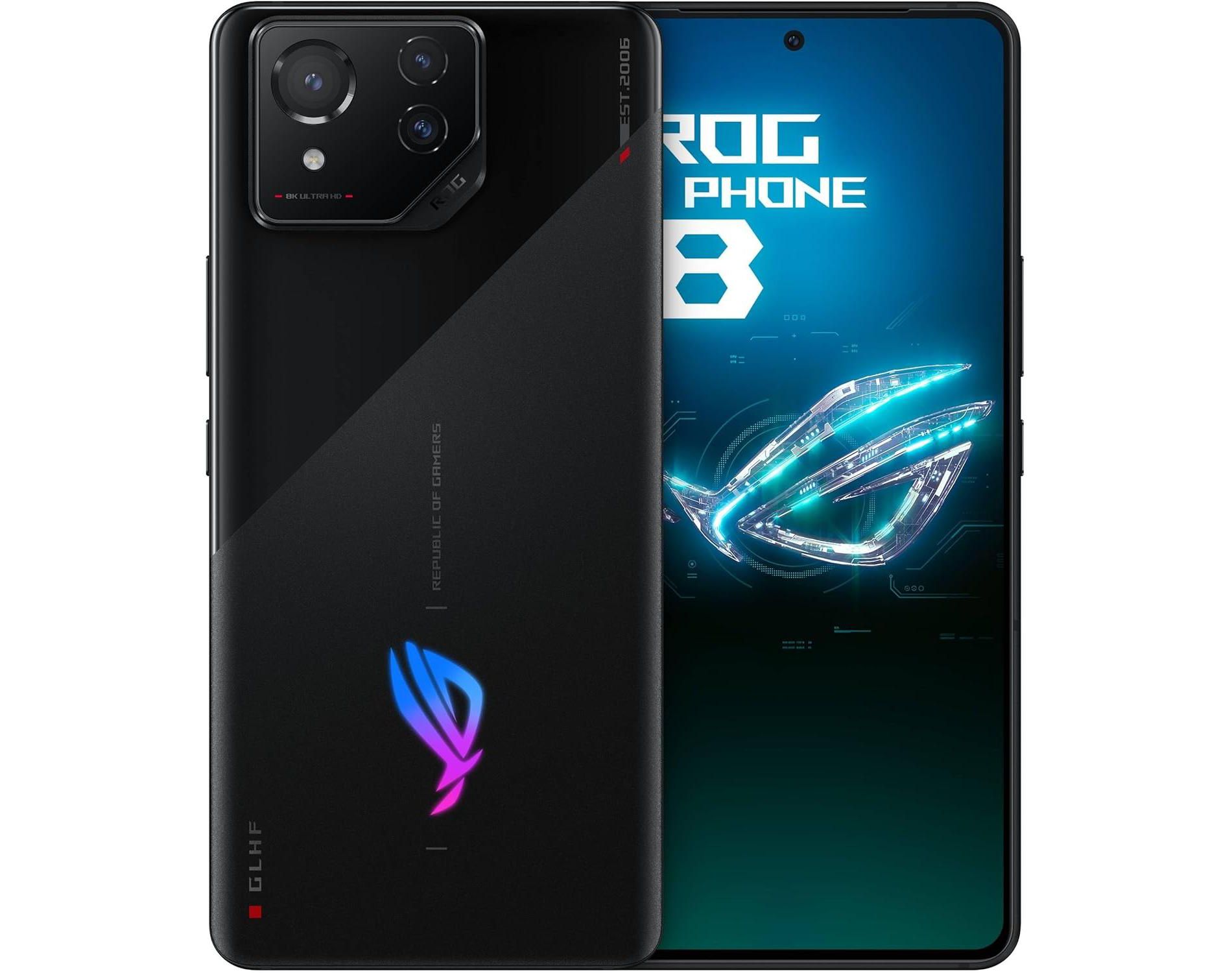 ASUS ROG Phone 8 Unlocked Phone, US Version, 6.78" 165Hz AMOLED Display, 256GB Storage, 16GB RAM, 5500mAh Battery, Phantom Black AI2401-16G256G-BK