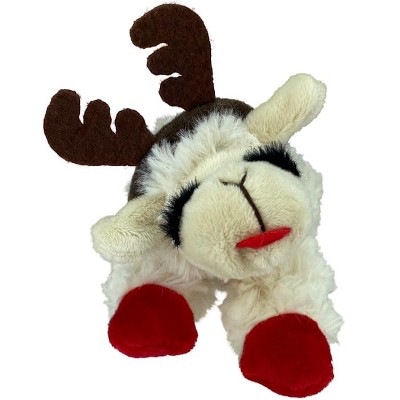 Multipet Lamb Chop Dog Toy with Antlers - Small