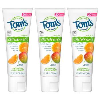 Tom's of Maine Outrageous Anticavity Toothpaste - Orange-Mango - 3pk/5.1oz