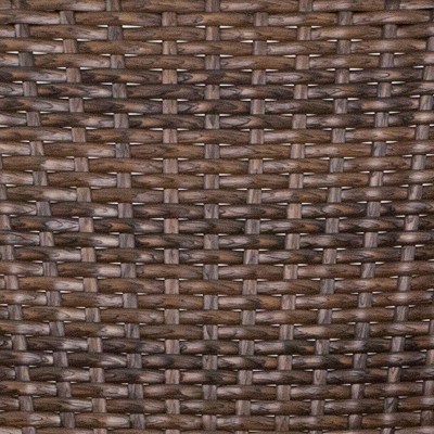 Cocoa Brown Wicker and Aluminum Patio Dining Chair