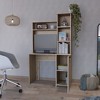 CAVINAS Home Office Desk Modern Computer Desk with 4 Open Shelves and Storage Cabinet for Office, Study - 2 of 4