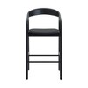 Armen Living Apache Wood and Faux Leather Barstool Black Oak - 3 of 4