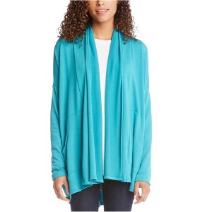 Karen Kane Womens Drape Cardigan Sweater, teal, Large - 1 of 1