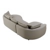 VYNXARIA Modern Sectional curved Sofa Couch for Living Room,Upholstered 5-Seat Sofa Couch Eco-leather Couch Set for Apartment Office,Light Gray - 4 of 4